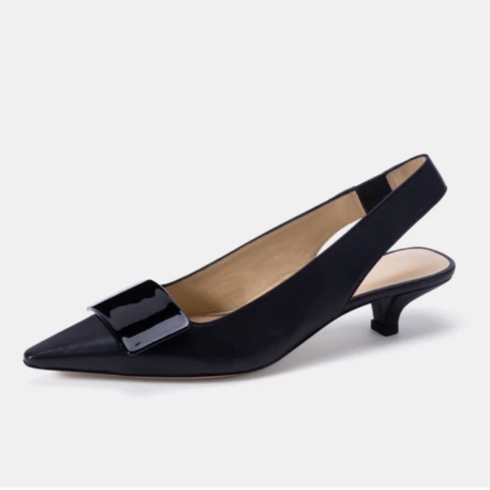 BELLS&BECKS Beautiful Black Kitten Heels NWB!
